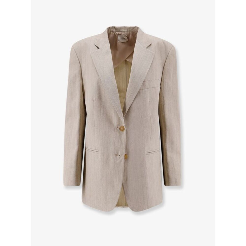 Alysi Women Viscose And Linen Blazer